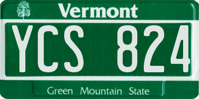 VT license plate YCS824