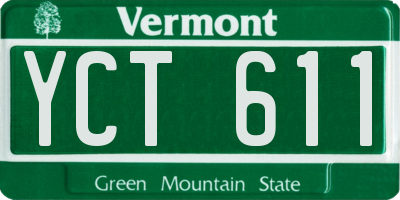 VT license plate YCT611