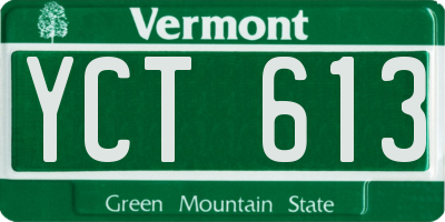 VT license plate YCT613