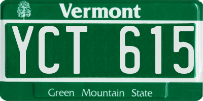 VT license plate YCT615