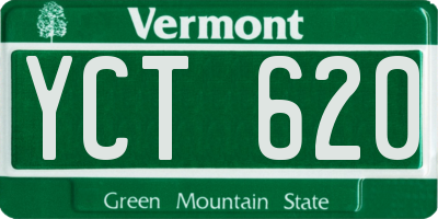 VT license plate YCT620