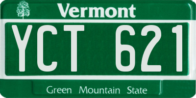 VT license plate YCT621