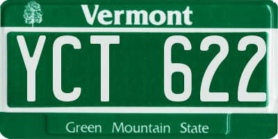 VT license plate YCT622