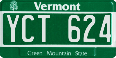 VT license plate YCT624