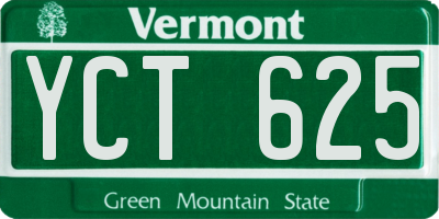 VT license plate YCT625