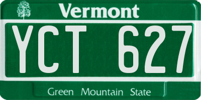 VT license plate YCT627