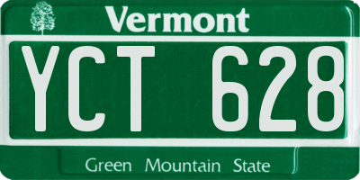 VT license plate YCT628