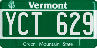 VT license plate YCT629