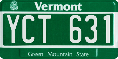 VT license plate YCT631