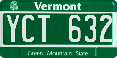VT license plate YCT632
