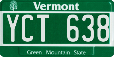 VT license plate YCT638