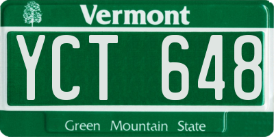 VT license plate YCT648