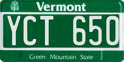 VT license plate YCT650