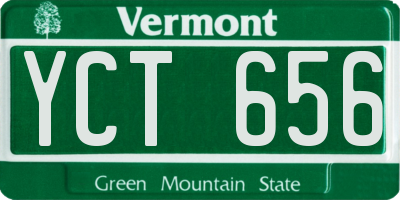 VT license plate YCT656
