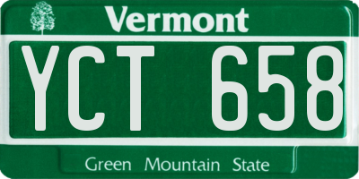 VT license plate YCT658
