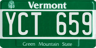 VT license plate YCT659