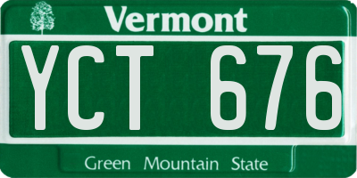 VT license plate YCT676