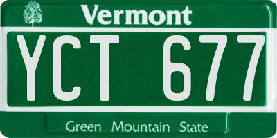 VT license plate YCT677