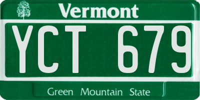 VT license plate YCT679