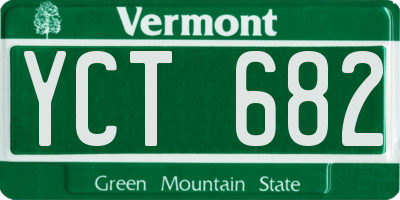 VT license plate YCT682
