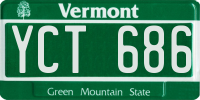 VT license plate YCT686
