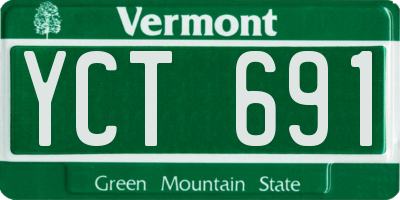 VT license plate YCT691