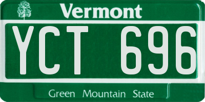 VT license plate YCT696