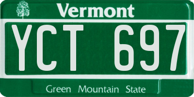 VT license plate YCT697