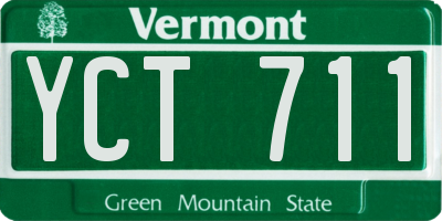 VT license plate YCT711