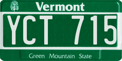 VT license plate YCT715