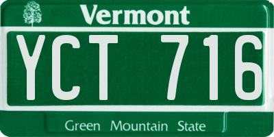 VT license plate YCT716