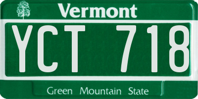 VT license plate YCT718