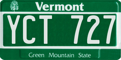 VT license plate YCT727