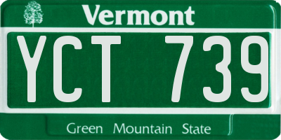 VT license plate YCT739