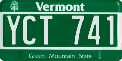 VT license plate YCT741