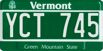 VT license plate YCT745