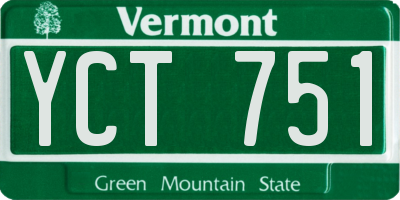 VT license plate YCT751