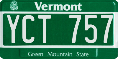 VT license plate YCT757