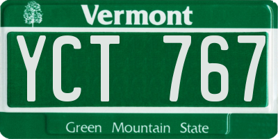 VT license plate YCT767