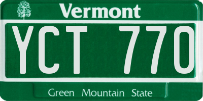 VT license plate YCT770