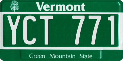 VT license plate YCT771