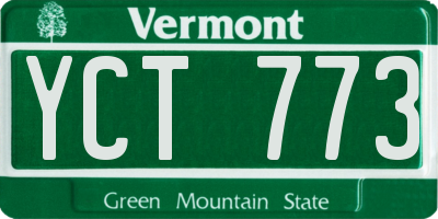 VT license plate YCT773