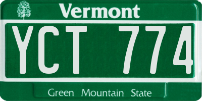 VT license plate YCT774