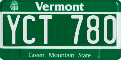 VT license plate YCT780