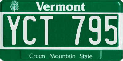 VT license plate YCT795