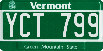 VT license plate YCT799