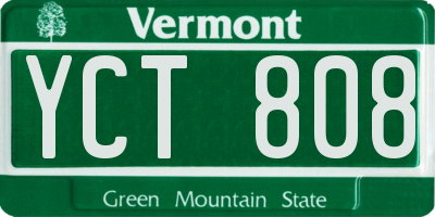 VT license plate YCT808
