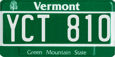VT license plate YCT810