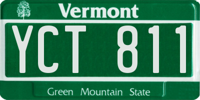VT license plate YCT811