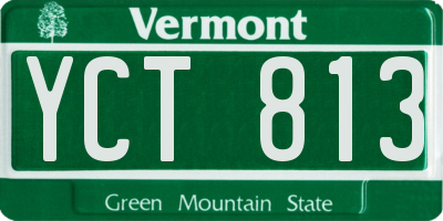 VT license plate YCT813